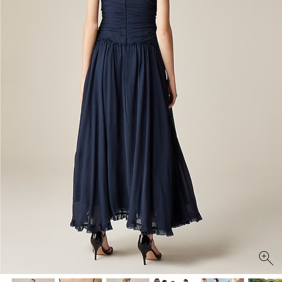 Collection ruched chiffon dress J Crew NWT - Picture 4 of 8